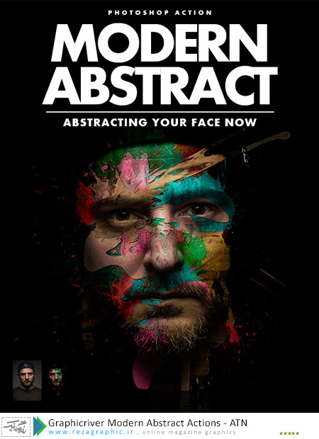 اکشن افکت مدرن انتزاعی فتوشاپ گرافیک ریور-Graphicriver Modern Abstract Actions | رضاگرافیک 